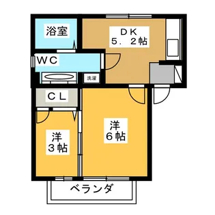 ドゥウェル河村【1階】の間取り