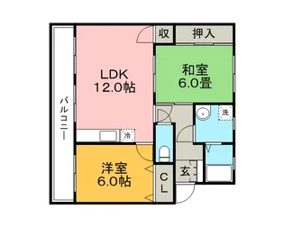 高嶋コーポ【1階】の間取り