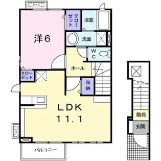 アドヴァンスB【2階】の間取り