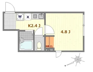 サザンロード江北【3階】の間取り