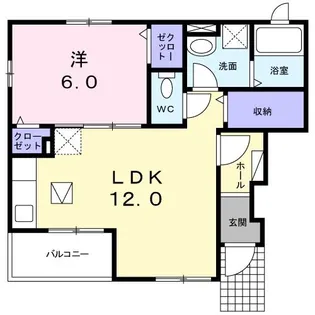 モリペトラI【1階】の間取り