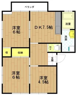 ニューコーポ宮前【2階】の間取り