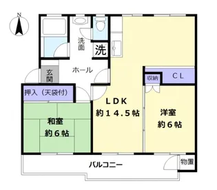 西三田団地3街区3号棟【5階】の間取り