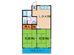 セイカイハイツ【4階】の間取り