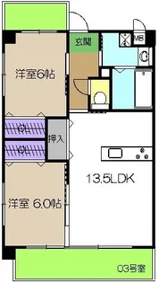 プロスペリタ上町【3階】の間取り