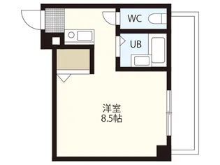 CASA東白島【2階】の間取り