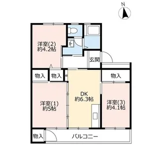 UR新座【5階】の間取り