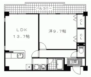 ガーデンシティ柳ヶ崎【5階】の間取り