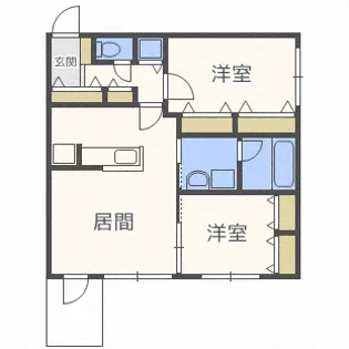 モルティーニ東札幌【1階】の間取り