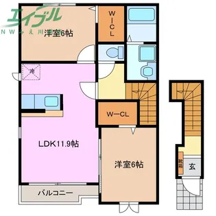 アクアヴァーレ I【2階】の間取り