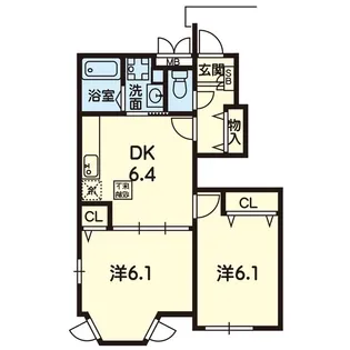 パークハイツ【1階】の間取り