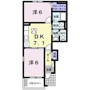 プレンドル アン カノン【1階】の間取り