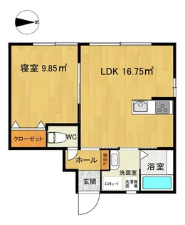 Calme C【1階】の間取り
