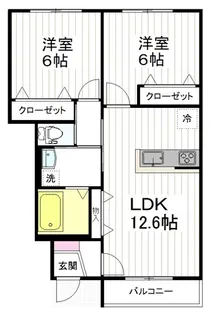 ハヤシハイツ【1階】の間取り