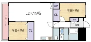 パレ北加賀屋【10階】の間取り