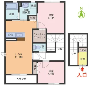 シャーメゾン アジュール【2階】の間取り
