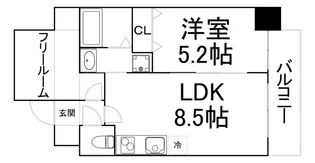 S-FORT福島La luna【8階】の間取り