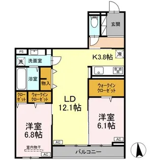 CLASSEUM仙台小田原I【2階】の間取り