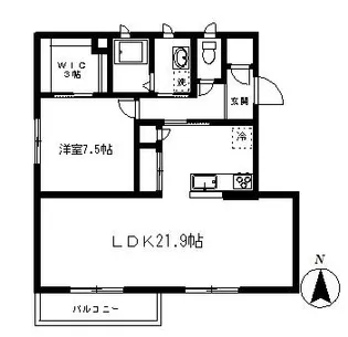 エスポワール北中III【2階】の間取り