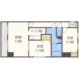 ベルヴィ丘珠【7階】の間取り