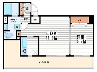 ダイドーメゾン大阪御堂筋【9階】の間取り