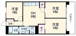 グリシーヌ京都西京極【2階】の間取り
