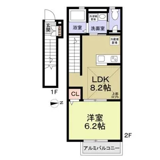 deux parte【2階】の間取り