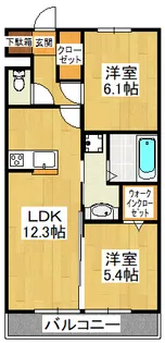サントミー【3階】の間取り