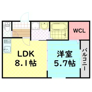 フジパレス新金岡III番館【1階】の間取り