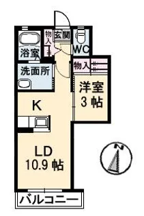 シャーメゾンSK A棟【1階】の間取り