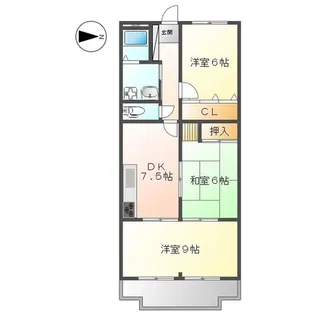 サンハイツ大畑【3階】の間取り