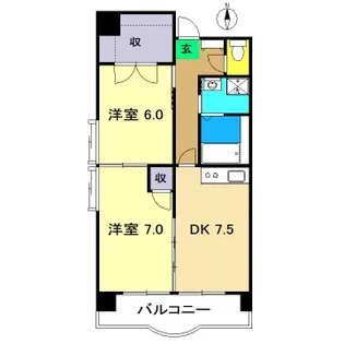 Clare Fujimoto 南棟【5階】の間取り