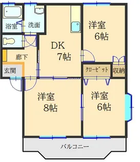 ミレニアムカゴダ【1階】の間取り