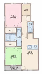 エステート川崎【1階】の間取り