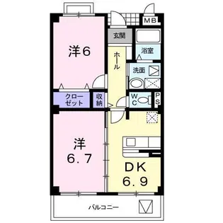 フラン・アンジュ【2階】の間取り