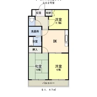 イーストハウス【2階】の間取り