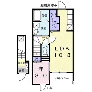 カーサ ラズリ【2階】の間取り