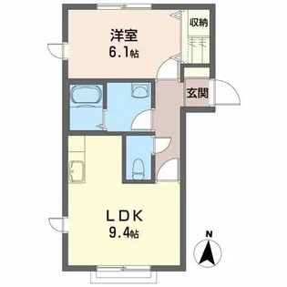 フラッツ トレイン【2階】の間取り