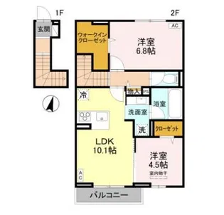 Plumeria【2階】の間取り