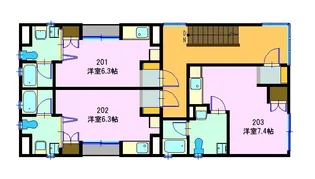 ダイチアパートメント下総中山【2階】の間取り