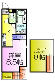大阪府堺市西区浜寺石津町西4【アパート】の間取り