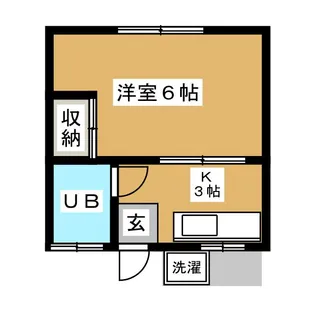 コーポミヤカワ【1階】の間取り