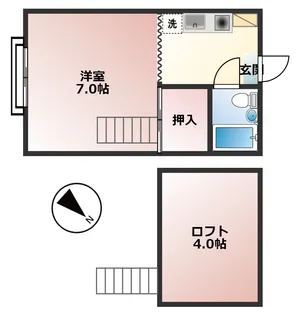 パーシモン国立【2階】の間取り