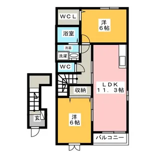 ベアトリーチェB【2階】の間取り