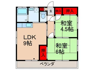 桜井コーポA棟【2階】の間取り