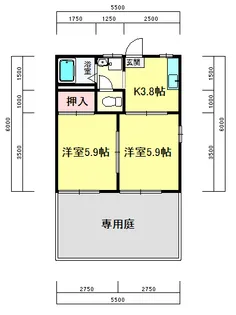 ジュネス神宮【1階】の間取り