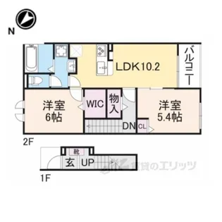 カルム敷島【2階】の間取り