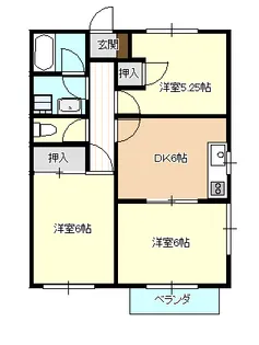 西田中グリーンハイツA棟【2階】の間取り
