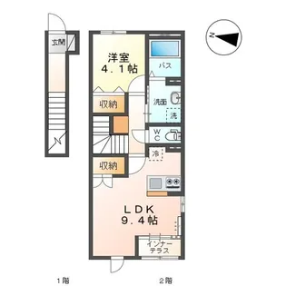 メゾン ラ テール【2階】の間取り