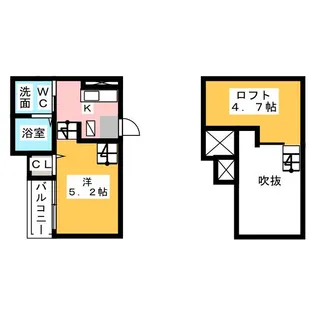 CRASTINE芝町【1階】の間取り